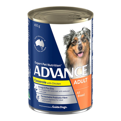 Advance Adult Dog Wet Food Casserole with Chicken - 12 x 400g