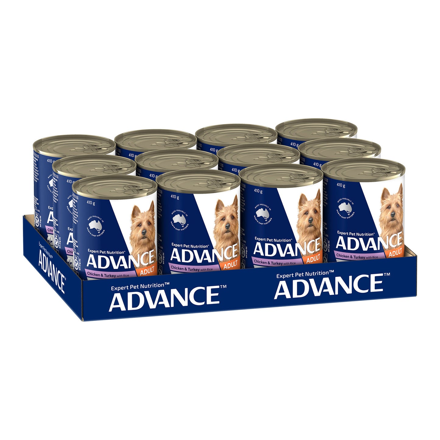 Advance Adult Dog Wet food Chicken & Turkey with Rice - 12 x 410g