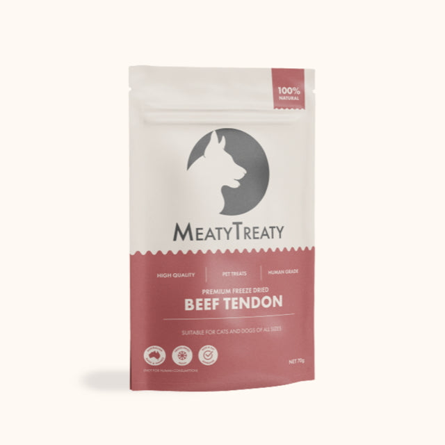 Meaty Treaty Australian Freeze Dried Beef Tendon Dog Treats 70g