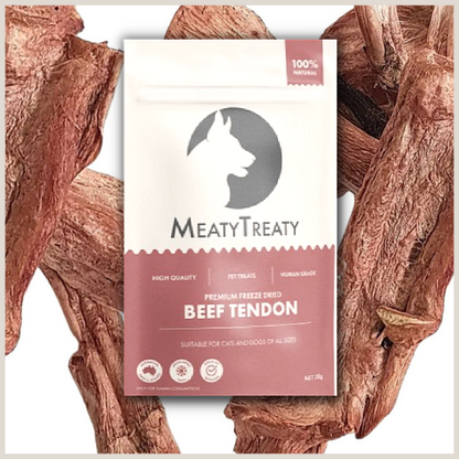 Meaty Treaty Australian Freeze Dried Beef Tendon Dog Treats 70g