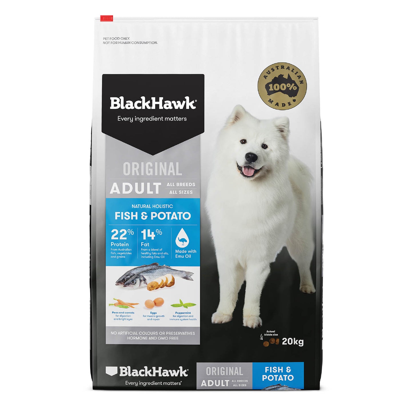 Black Hawk Adult Dog Fish & Potato Dry Food