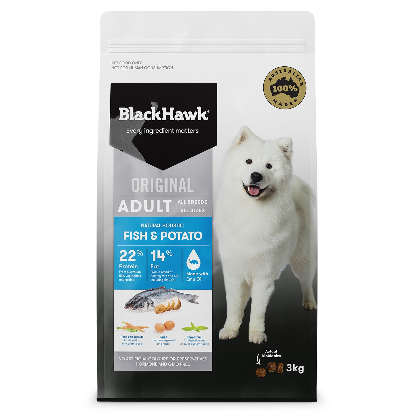 Black Hawk Adult Dog Fish & Potato Dry Food