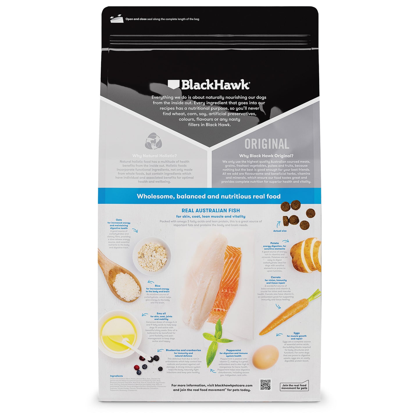 Black Hawk Adult Dog Fish & Potato Dry Food