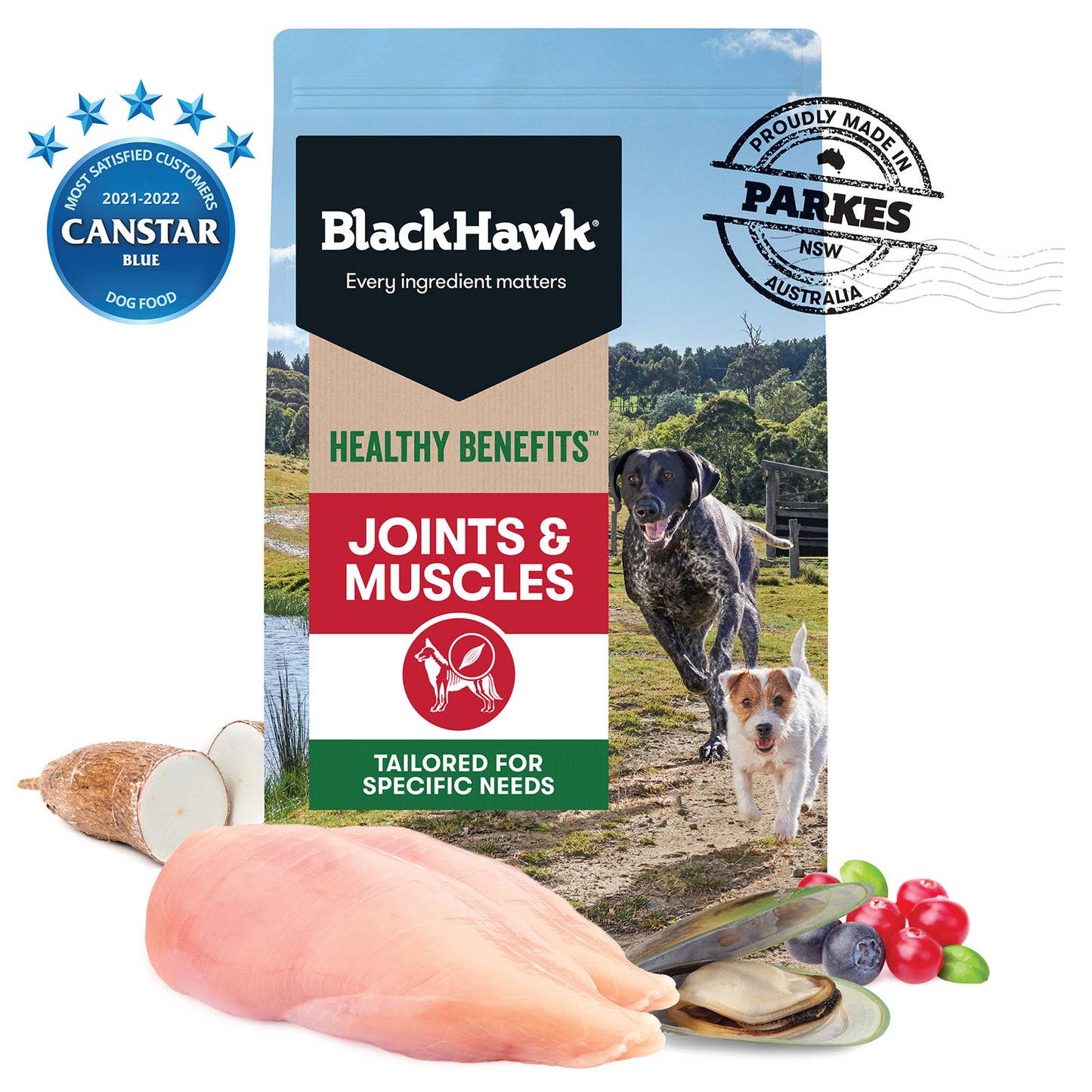 Black Hawk Adult Dog Healthy Benefits Joints & Muscles