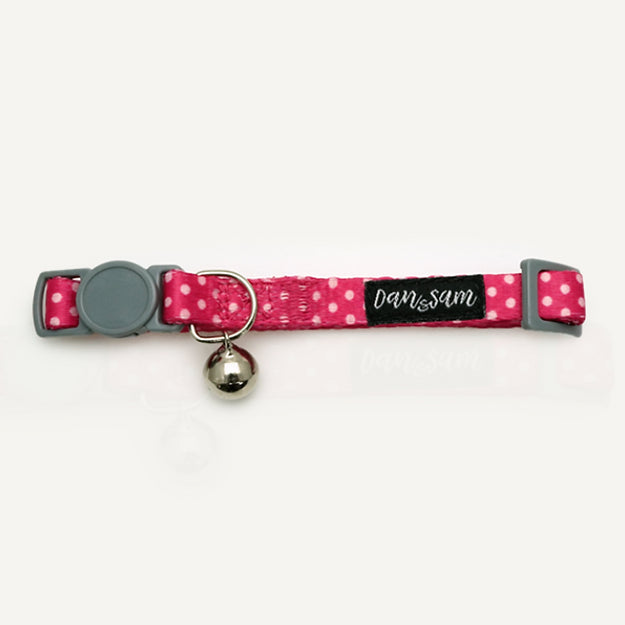 Dan & Sam Adjustable Cat Safety Collar - Pink Mania