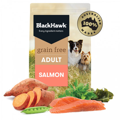 Black Hawk Adult Dog GRAIN FREE Salmon Dry Food