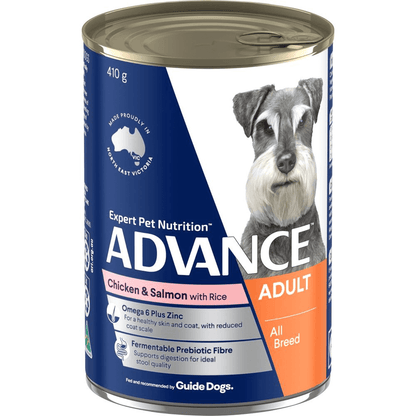 Advance Adult Dog Wet Food Chicken & Salmon with Rice - 12 x 410g