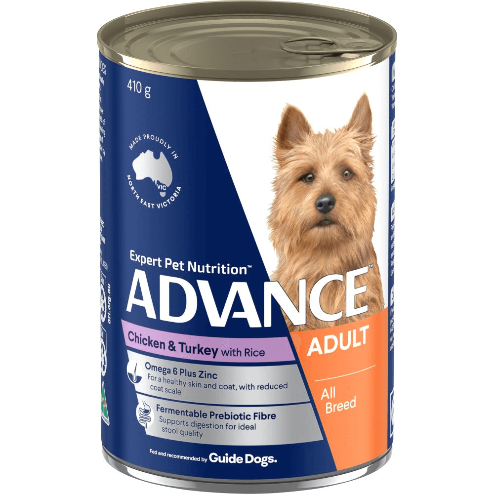 Advance Adult Dog Wet food Chicken & Turkey with Rice - 12 x 410g