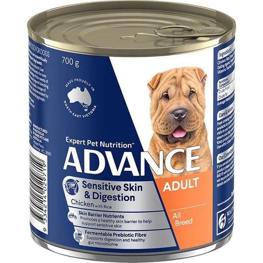 Advance Adult Dog Wet Food Sensitive Skin & Digestion - 12 x 700g