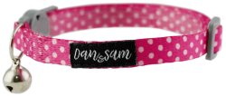 Dan & Sam Adjustable Cat Safety Collar - Pink Mania