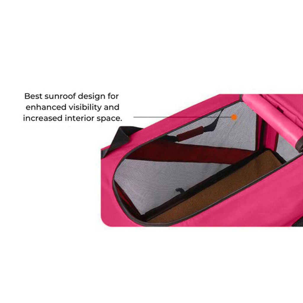 Portable Pet Carrier-Model 1-XL Size (Pink)