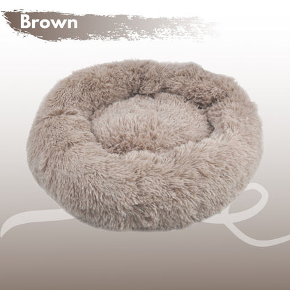 XL 100CM Round Pet Bed (Brown)