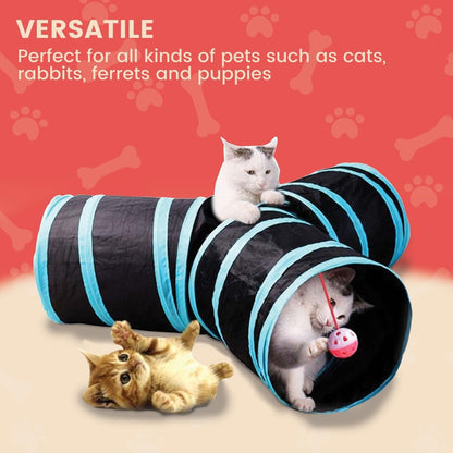 4 Holes Cat Tunnel (Blue)