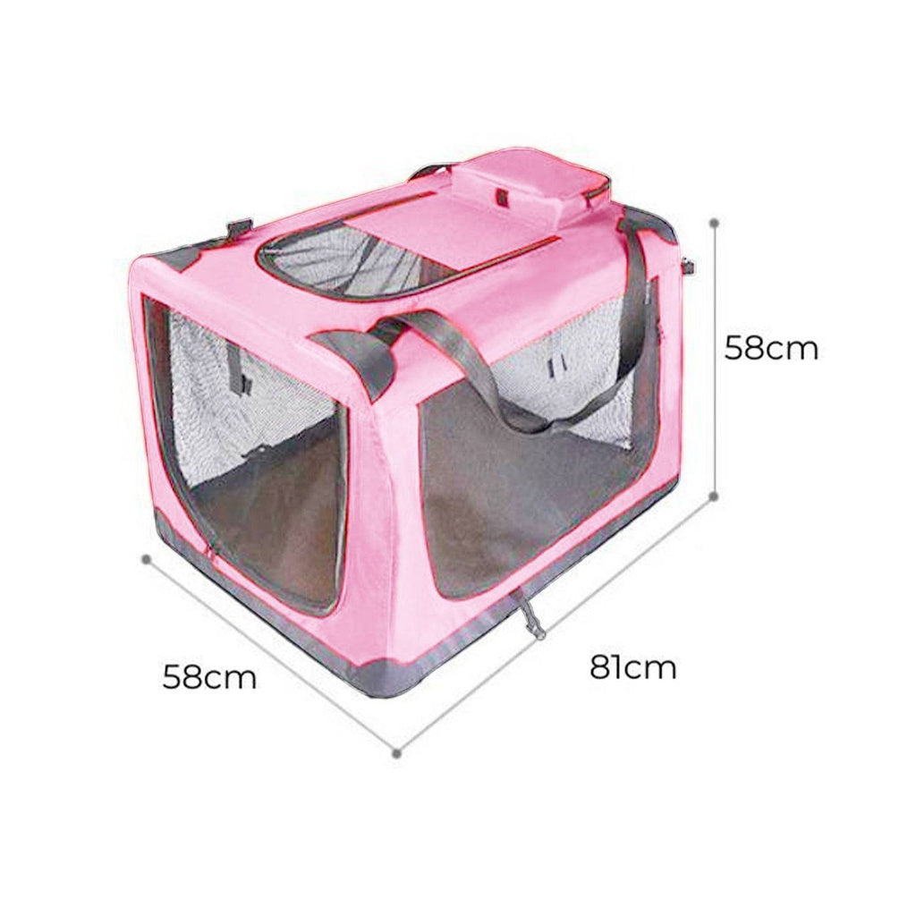 Portable Pet Carrier-Model 1-XL Size (Pink)