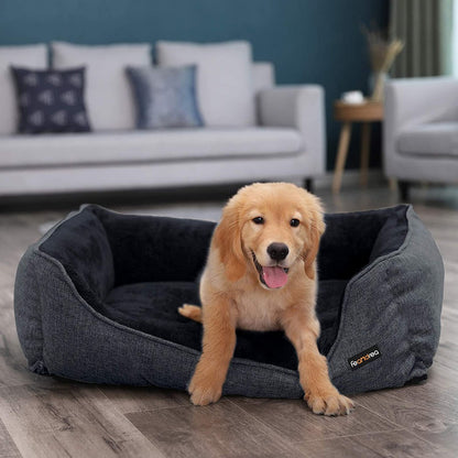 90cm Dog Sofa Bed with Removable Washable Cover Dark Grey