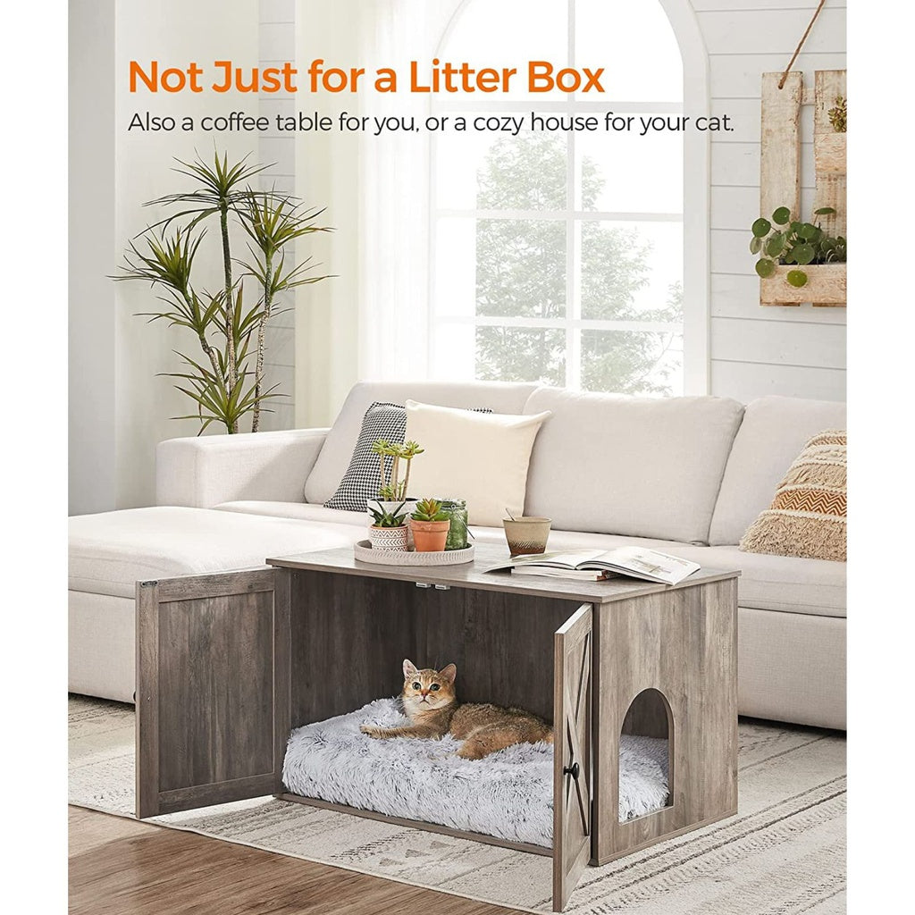 Cat Litter Box Enclosure Greige PCL002G01