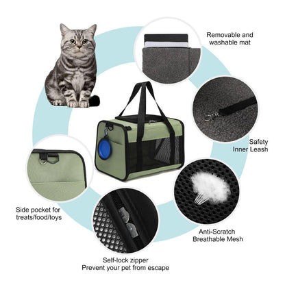 Portable Pet Carrier-M Size (Green)