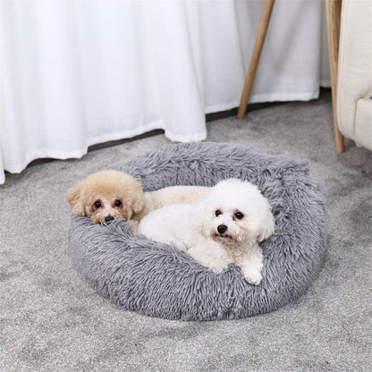 XL 100CM Round Pet Bed (Light Grey)