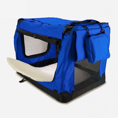 Portable Pet Carrier-Model 1-M Size (Blue)