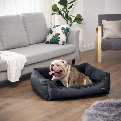 90cm Dog Sofa Bed with Removable Washable Cover Dark Grey