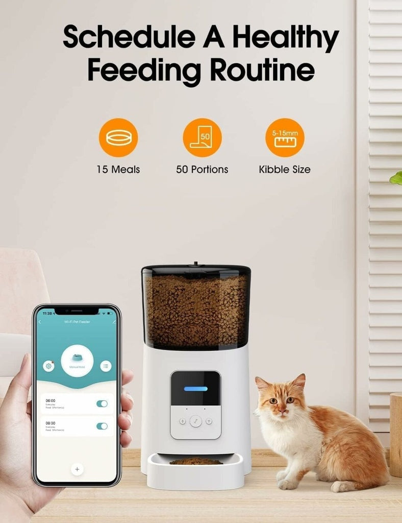 WiFi 6L Automatic Pet Feeder (White) FI-FD-121-CX