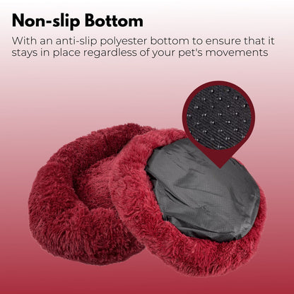 XL 100CM Round Pet Bed (Brown)