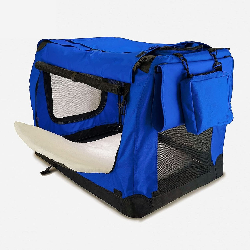 Portable Pet Carrier-Model 1-XL Size (Blue)