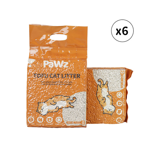 2.5kg Tofu Cat Litter Clumping Flushable Fast Super Absorbent Natural x6