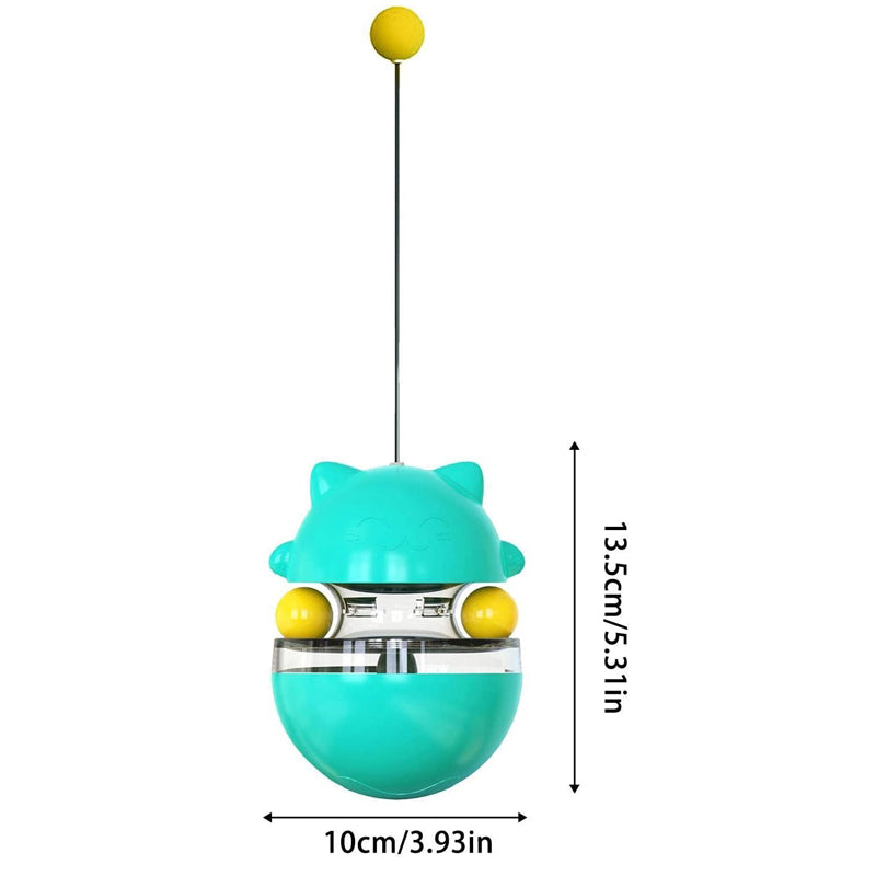 Interactive Cat Tumbler Treat and Food Dispenser Slow Feeder with Ball_2