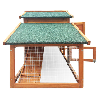 Chicken Coop, Rabbit Hutch 169cm x 52cm x 72cm Large Outdoor Wooden Cage