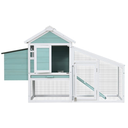 Chicken Coop, Rabbit Hutch, Guinea pigs 150cm x 60cm x 93cm Wooden Outdoor Large House Run Cage