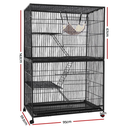 Rabbit, Guinea Pig, Ferret Cage 142cm Hutch 4 Level