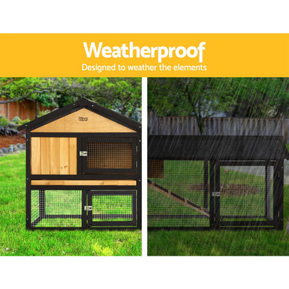 Chicken Coop, Rabbit Hutch, Guinea Pig 165cm x 43cm x 86cm Extra Large Cage Wooden Outdoor