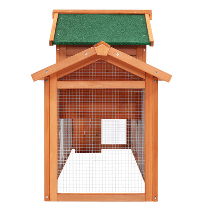 Chicken Coop, Rabbit Hutch 220cm x 44cm x 84cm Large Wooden Outdoor Cage