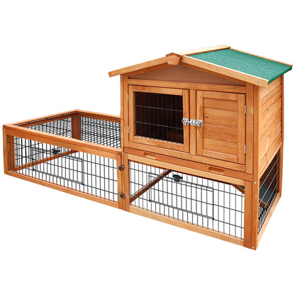 Chicken Coop, Rabbit Hutch 155cm x 49cm x 90cm Large Run Wooden Cage