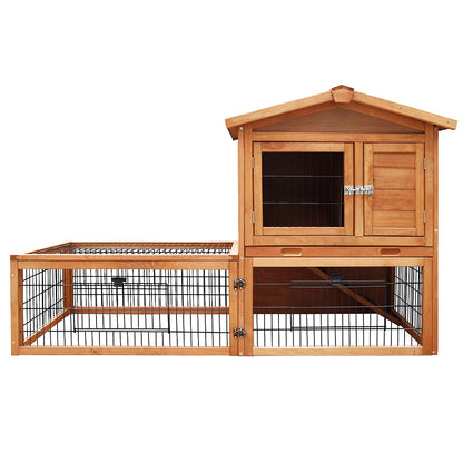 Chicken Coop, Rabbit Hutch 155cm x 49cm x 90cm Large Run Wooden Cage