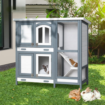 Chicken Coop, Rabbit Hutch, Guinea Pig 98cm x 45cm x 92cm Large Wooden Cage