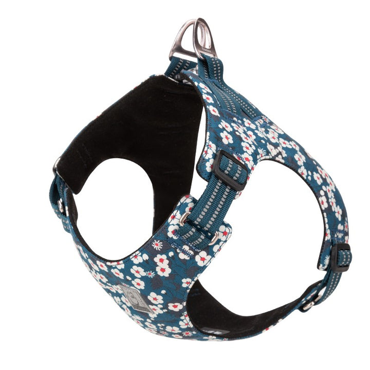 Floral Dog Harness Saxony Blue XXXS