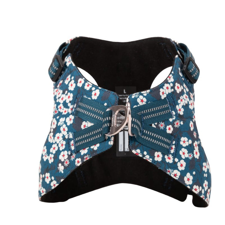 Floral Dog Harness Saxony Blue XXXS