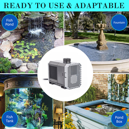 Aquarium Submersible Pond Water Pump 2500L/H