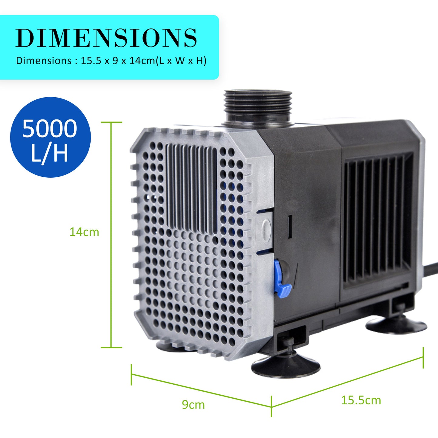 Aquarium Submersible Pond Water Pump 5000L/H