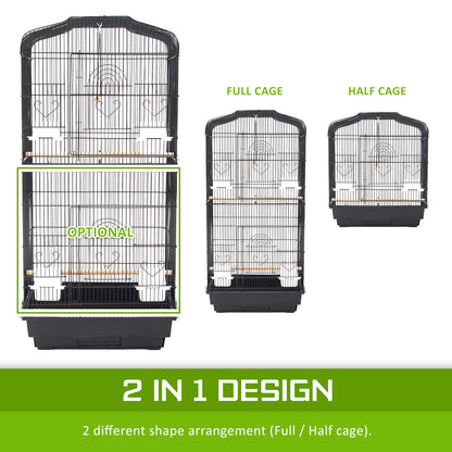 Bird Cage Parrot Aviary 2in1 Design 92cm