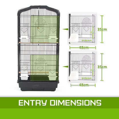 Bird Cage Parrot Aviary 2in1 Design 92cm