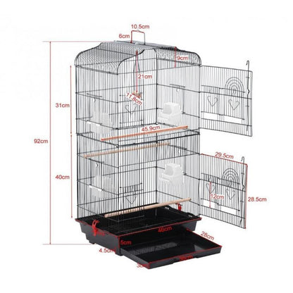 92cm Large Portable Wire Bird Cage