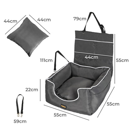 Dog Car Booster Seat Protector Waterproof Travel Bed