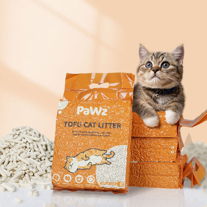 2.5kg Tofu Cat Litter Clumping Flushable Fast Super Absorbent Natural x4