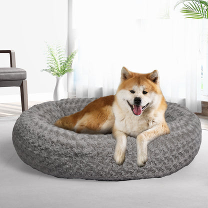 Calming Dog Bed Soft Plush Grey XL